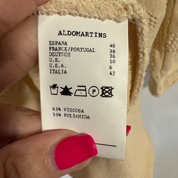 Aldo Martins Cream Lace Long Cardigan U.S. Size 6 - Picture 4 of 7